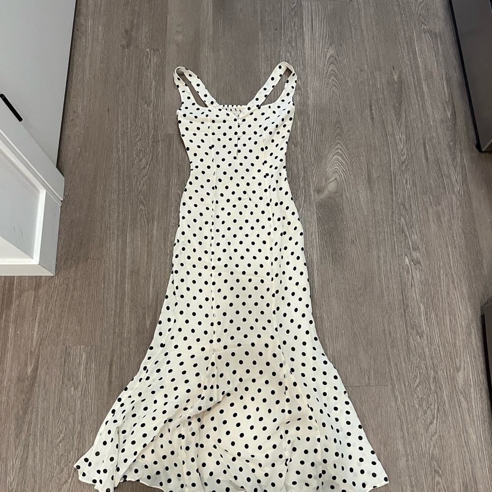 Polka Dot Sleeveless Maxi Dress